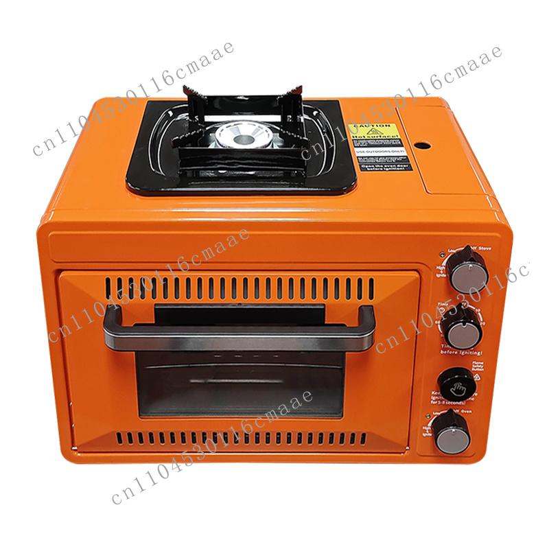 Camping Double Cooking Stove - Forno a Gás Profissional para Churrasco