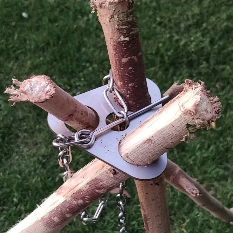 Camping Cooking Pot Tripod - Suporte Portátil para Panelas de Churrasco