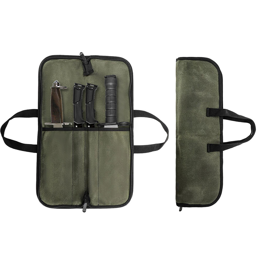 Camping Cooking Rack - Bolsa de Lona Encerada para Facas