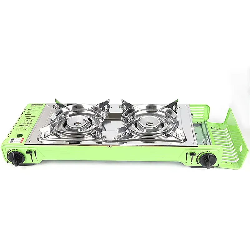 Camping Double Cooking Stove - Fogão Portátil para Acampamento ao Ar