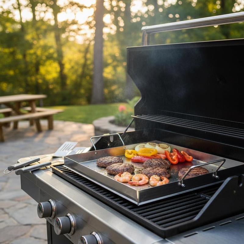 Camping Cooking Flat Top - Chapa de Grelhar Universal Retangular 18x16
