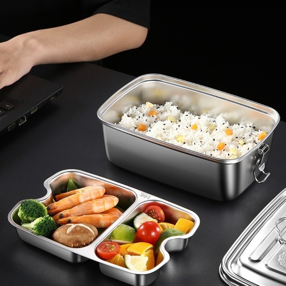 Camping Cooking Appliances - Lancheira de aço inoxidável de camada