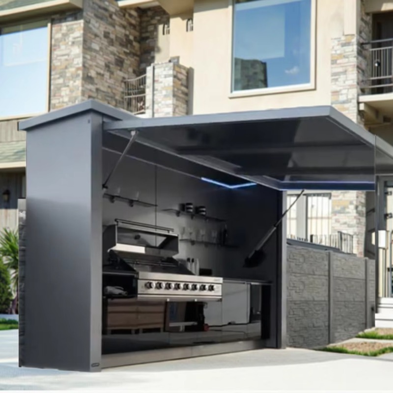Camping Cooking Easy - Cozinha externa modular de aço inoxidável,