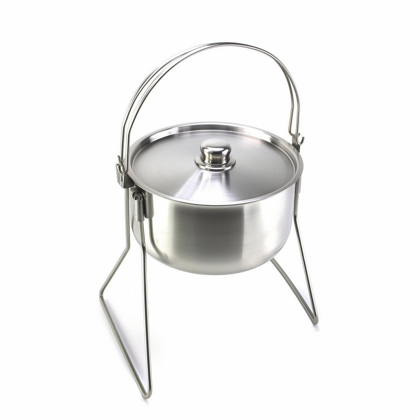 Camping Cooking Pot Tripod - Panela de Camping em Aço Inoxidável