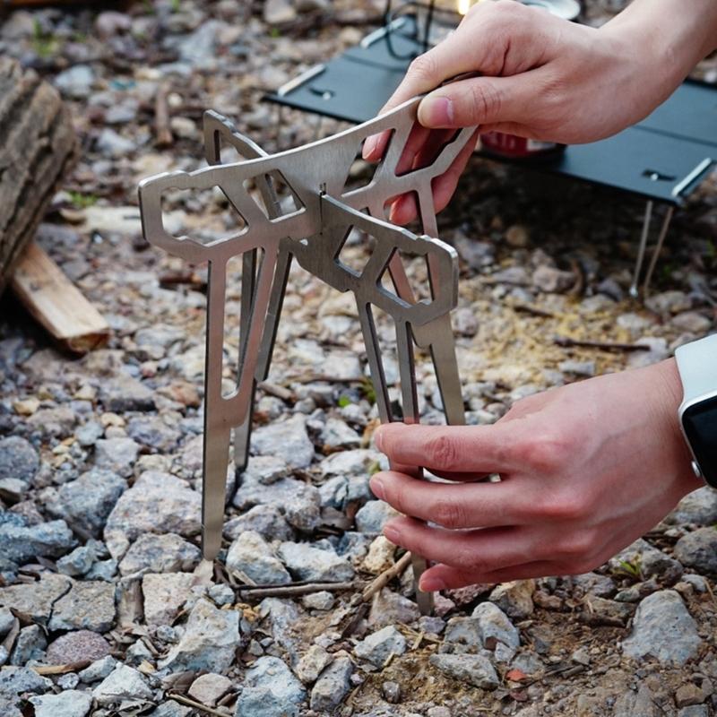 Camping Cooking Pot Tripod - 55 Base fogão dobrável para cozinhar