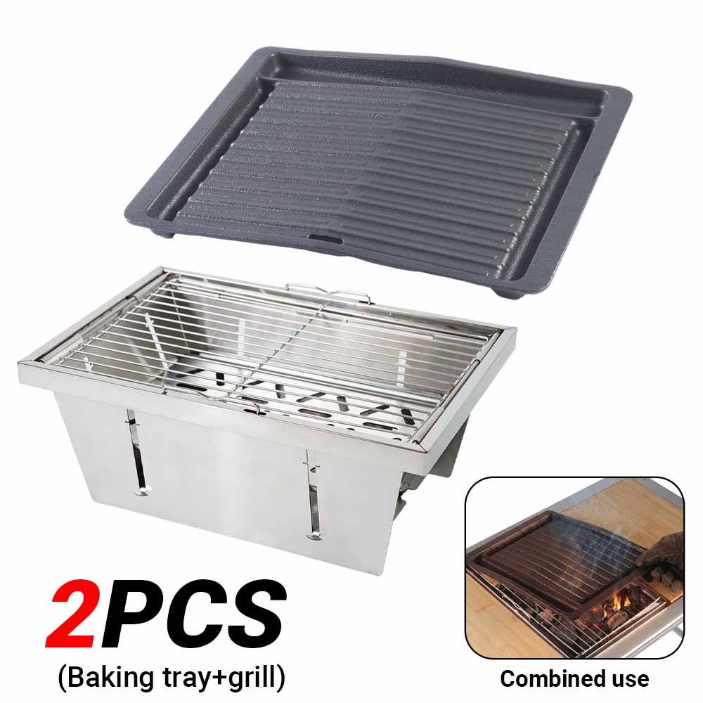 Camping Cooking Cupboard - Panela de Grelhar de Ferro Fundido