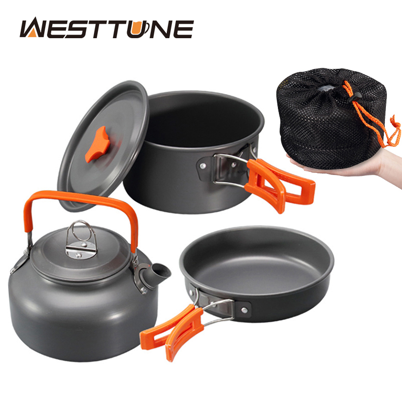 Camping Cooking Appliances - Westtune kit de panelas de acampamento