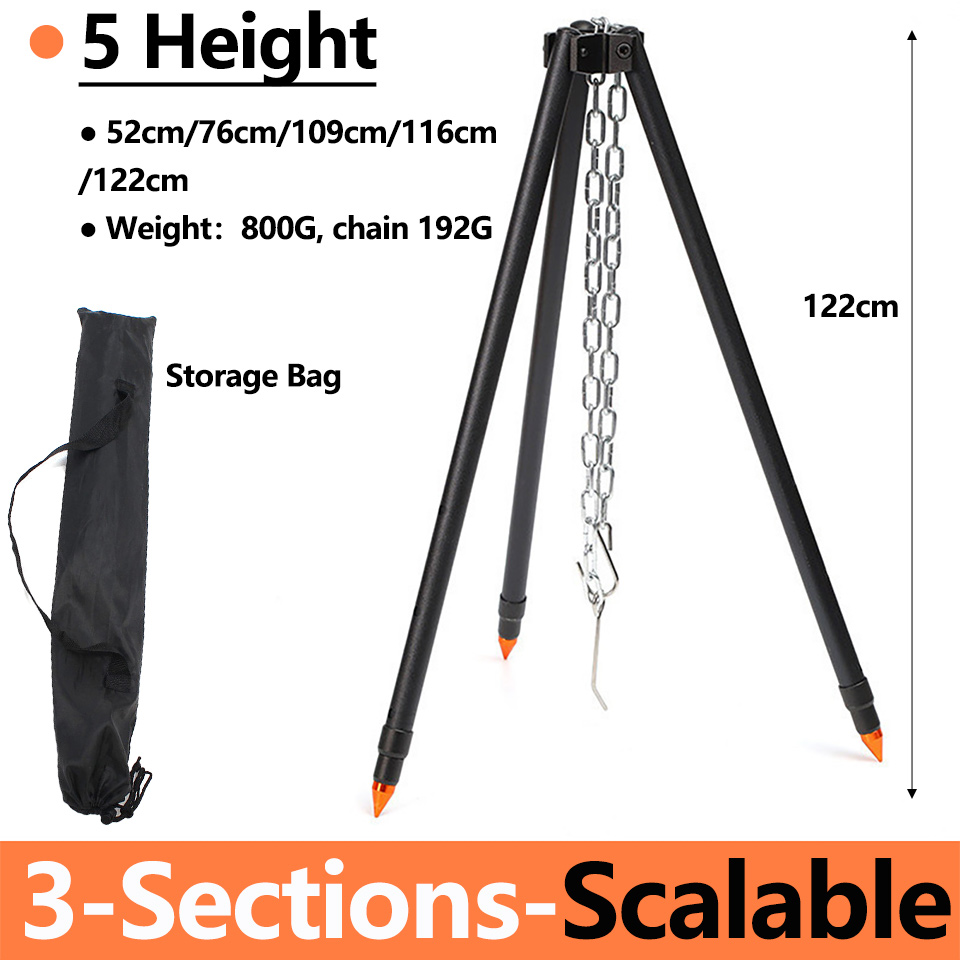 Camping Cooking Pot Tripod - Tripé para Fogueira de Camping para