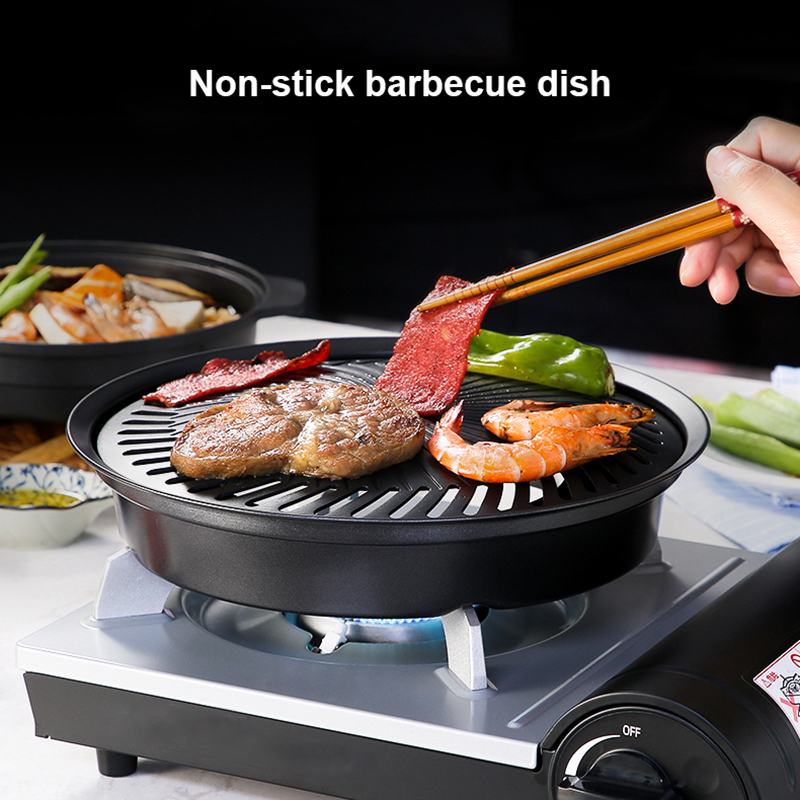 Camping Cooking Flat Top - Bandeja de churrasco antiaderente coreana ao