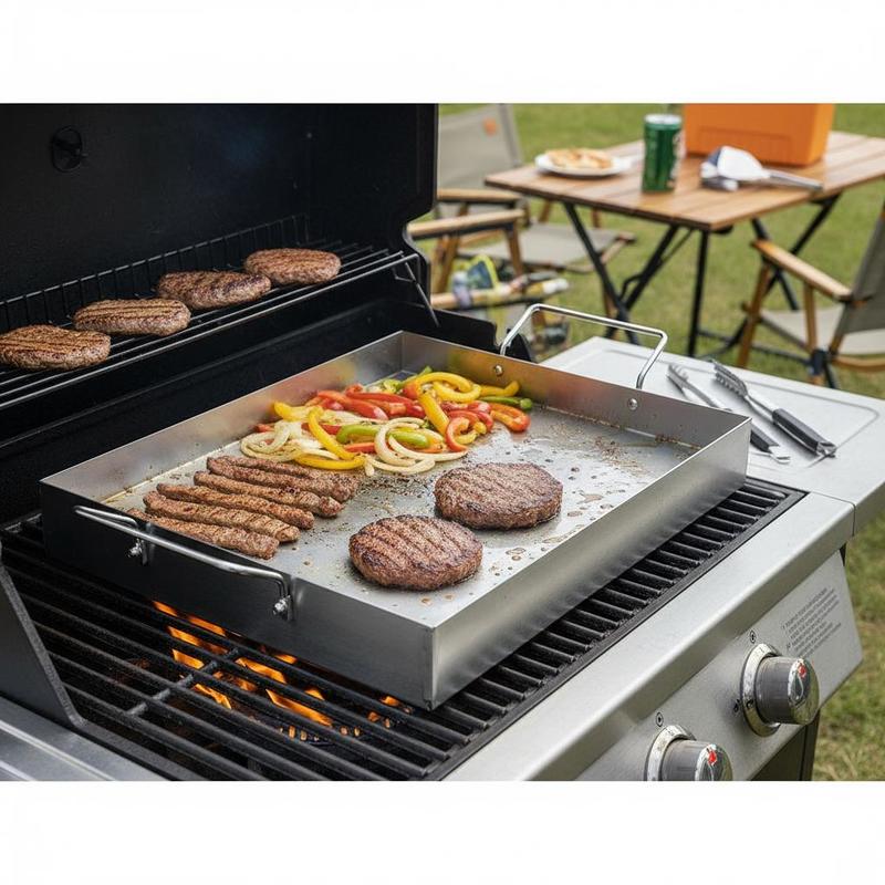 Camping Cooking Flat Top - Placa retangular de topo plano 17x13
