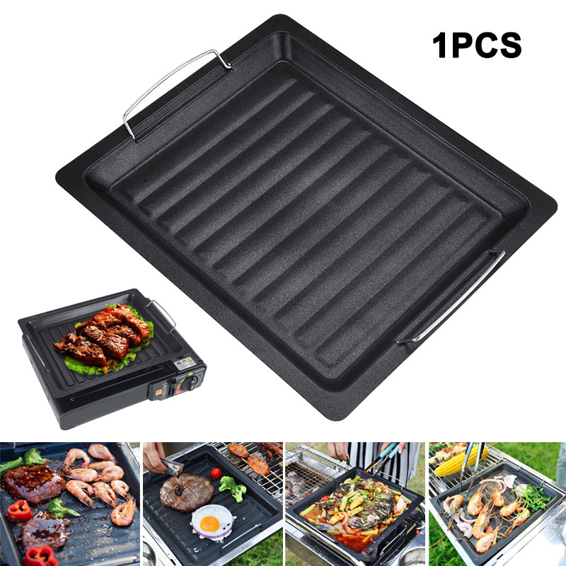 Camping Cooking Appliances - Panela de Grelhar Quadrada Grossa para