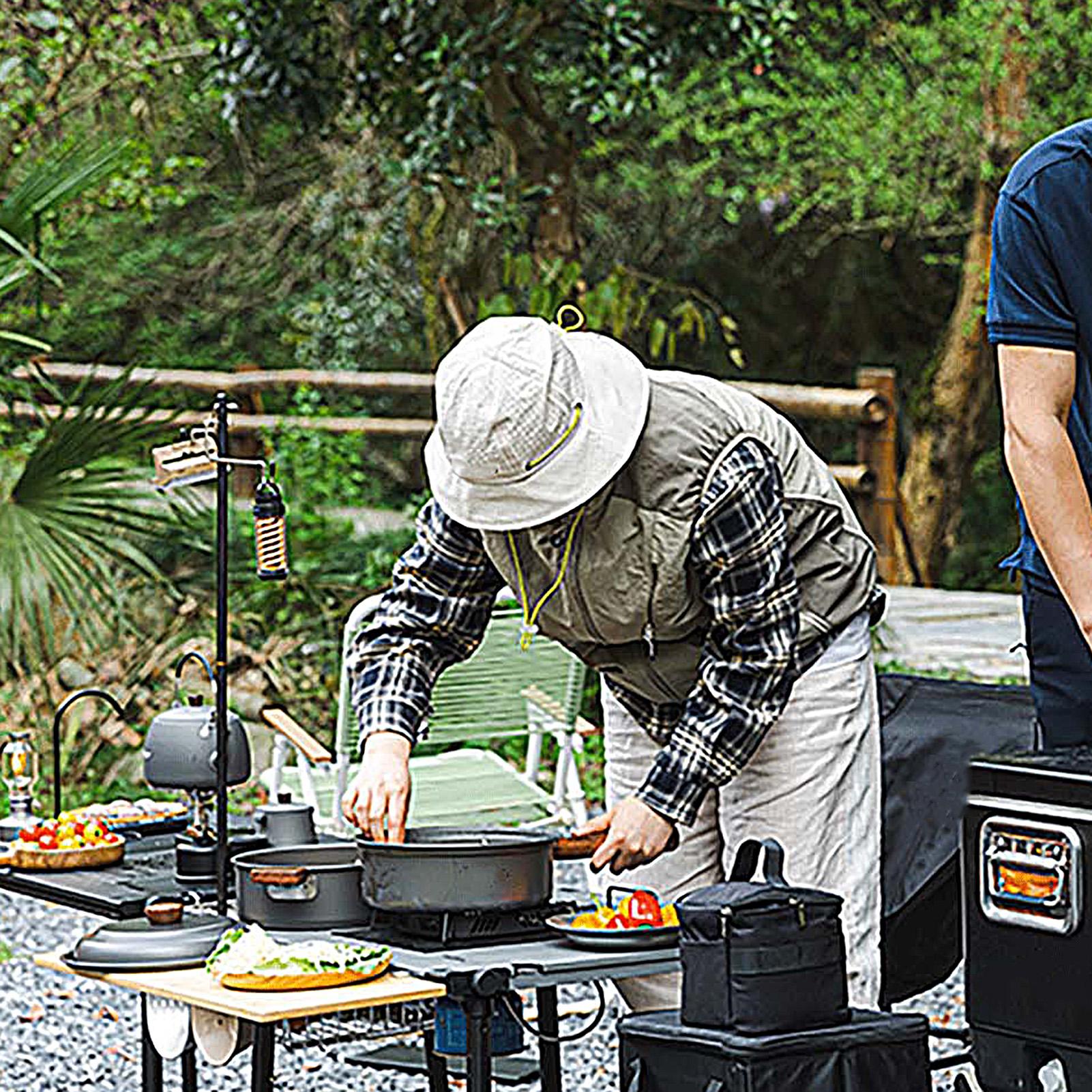 Camping Double Cooking Stove - Panela de acampamento portátil, grande, leve,