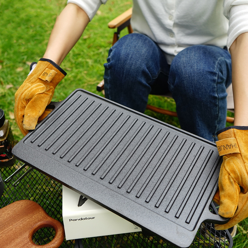 Camping Cooking Flat Top - Chapa de Grelhar Dupla Face em
