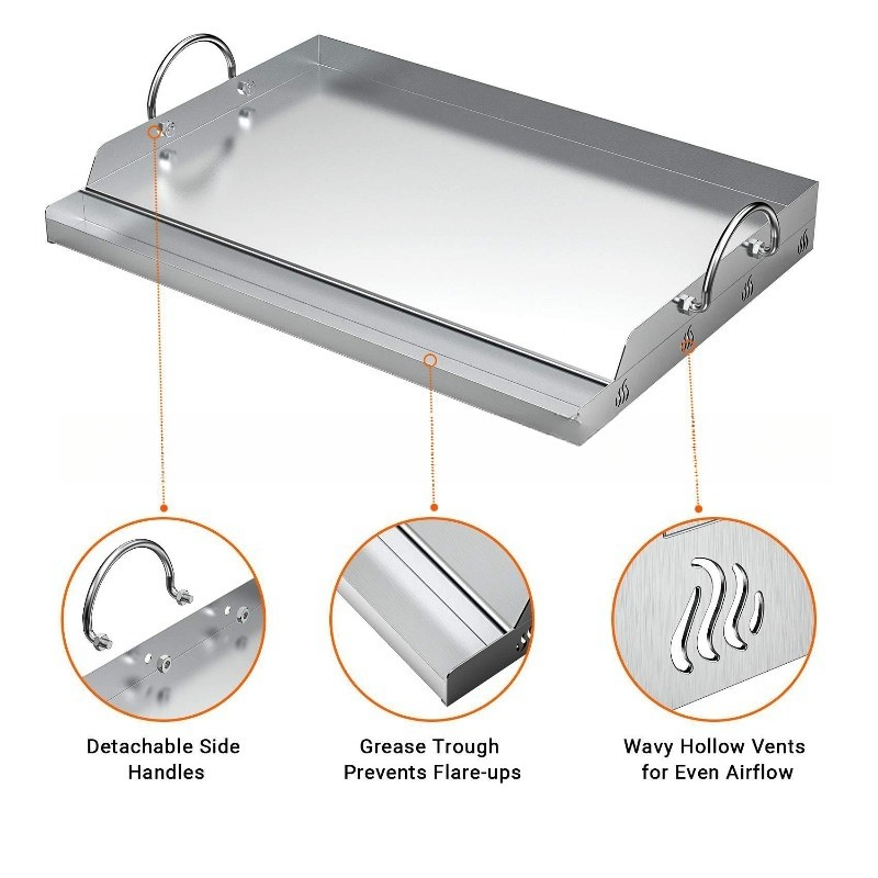 Camping Cooking Flat Top - Ferramenta de churrasco de chapa de