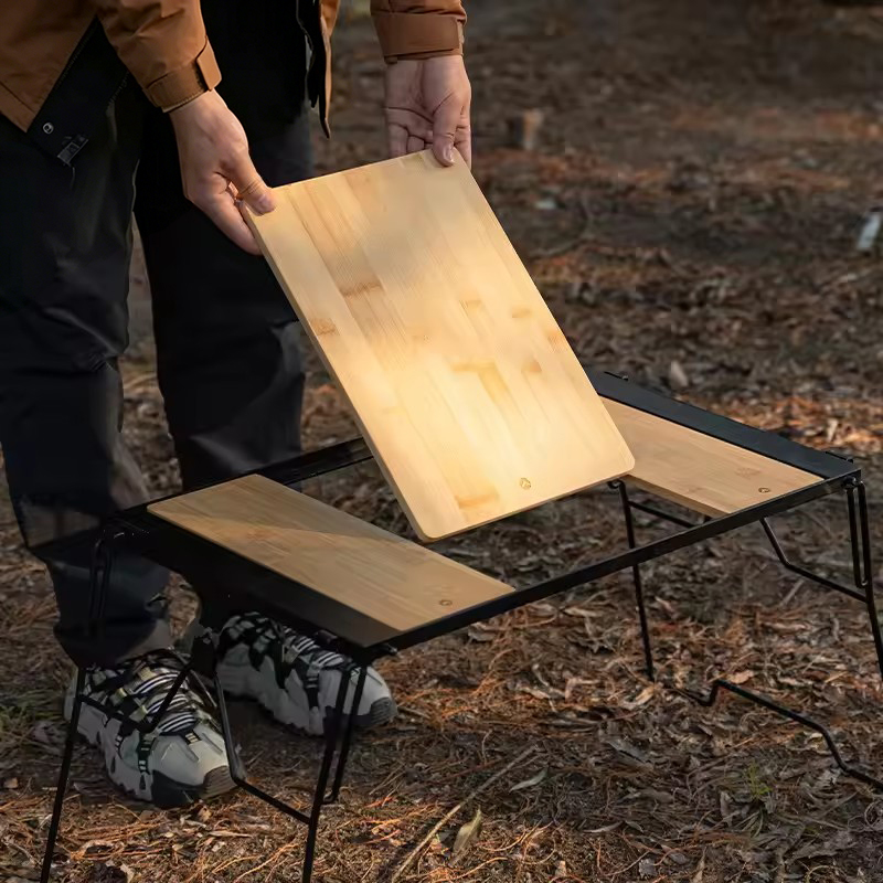 Camping Double Cooking Stove - Tábua de Corte de Bambu Dupla