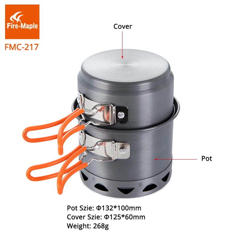Fogo maple conjunto de panelas - Camping Cooking Pot Set avaliação e preço
