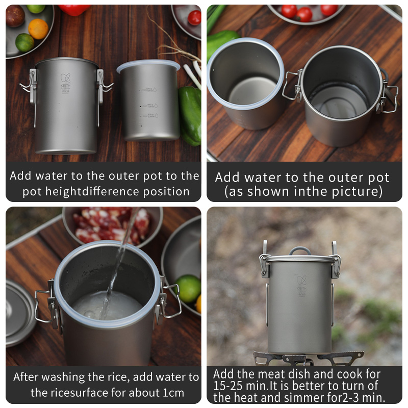 Panela de Arroz KEITH em Titân - Camping Cooking Tin avaliação e preço