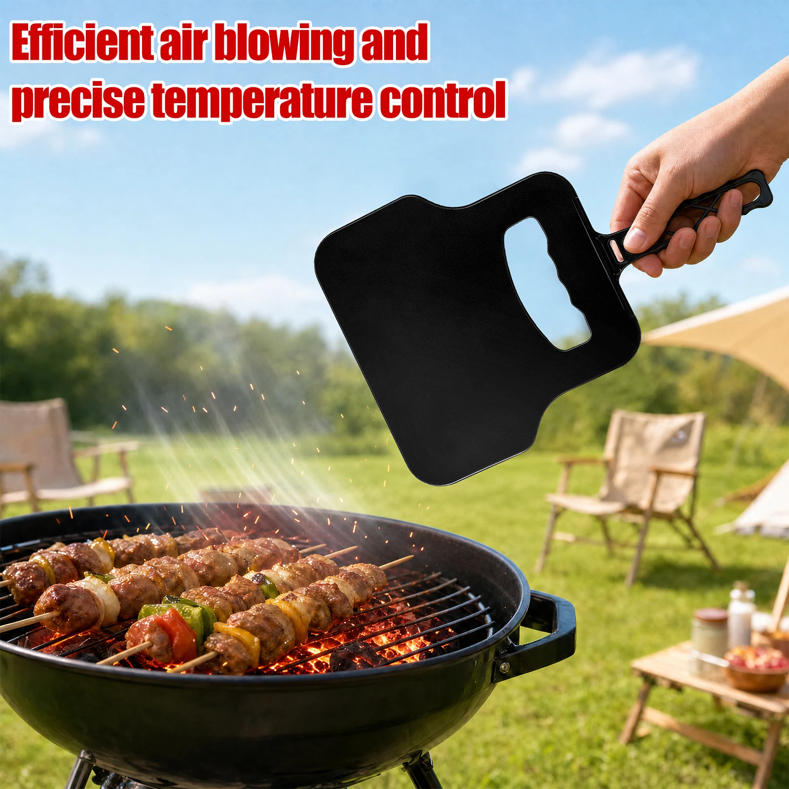 Ventilador Manual de Plástico  - Camping Cooking Portable avaliação e preço