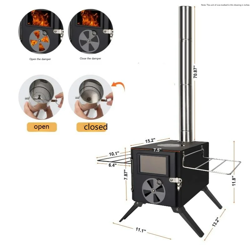 Fogão a Lenha de Aço Carbono p - Camping Cooking Easy avaliação e preço