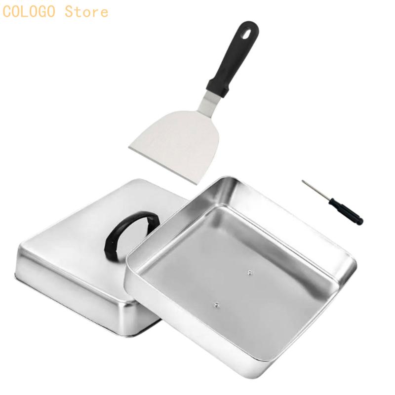 Tampa quadrada para alimentos  - Camping Cooking Flat Top avaliação e preço