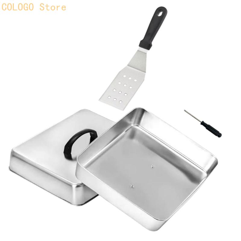 Tampa quadrada para alimentos  - Camping Cooking Flat Top avaliação e preço