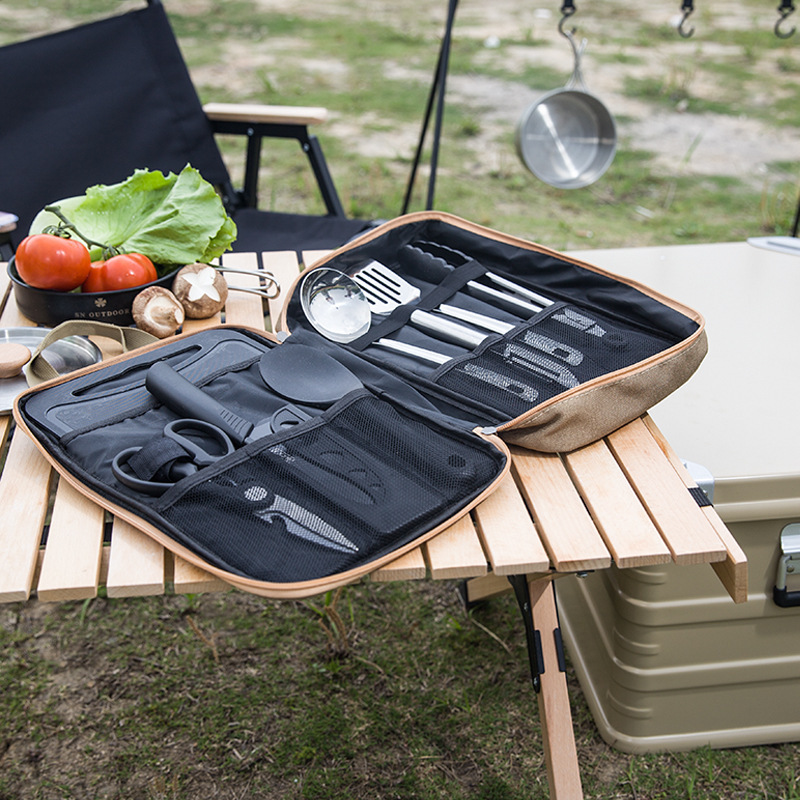 Conjunto de Utensílios de Cozi - Camping Cooking Rack avaliação e preço
