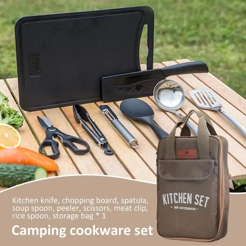 Conjunto de Utensílios de Cozi - Camping Cooking Rack avaliação e preço