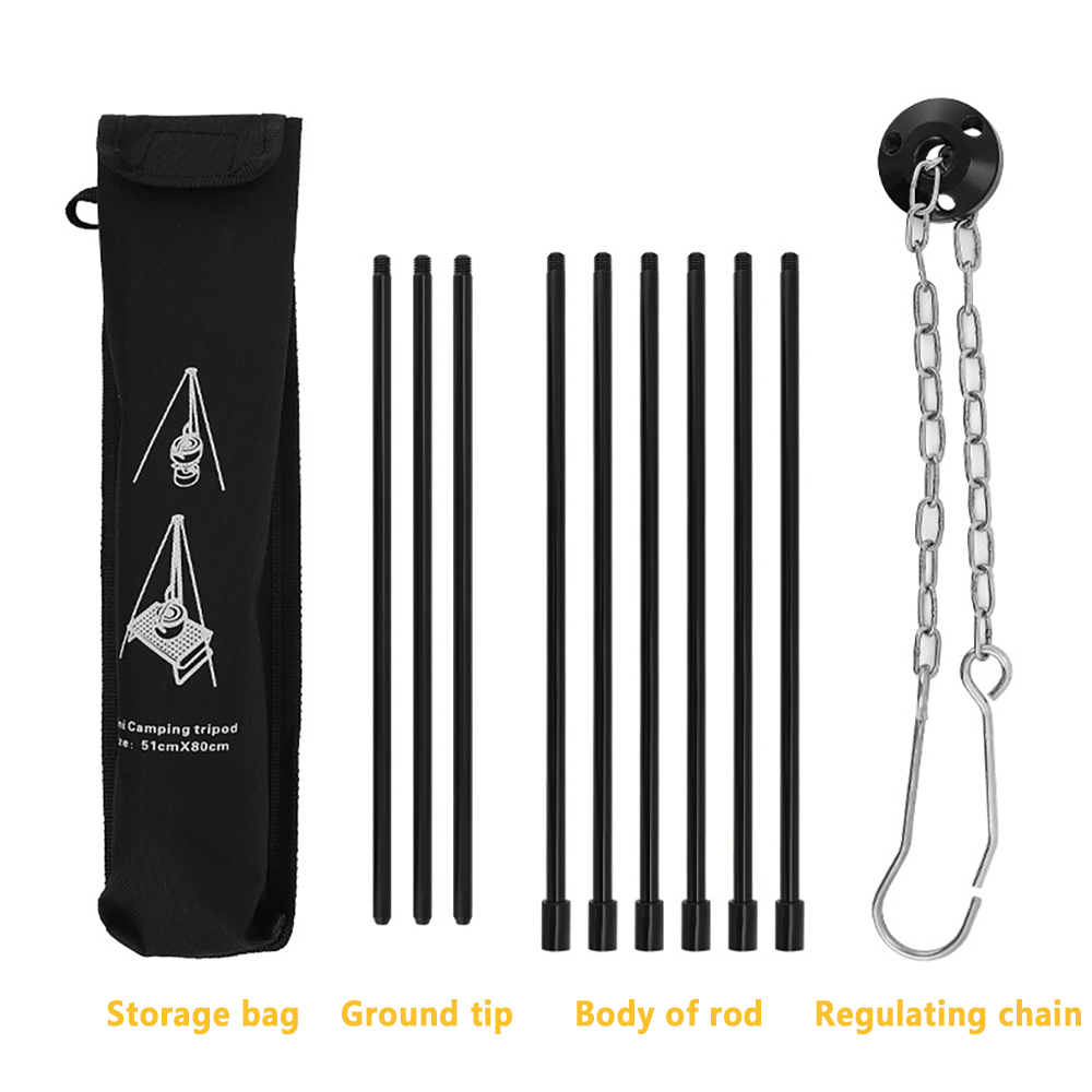 Tripé para fogueira de acampam - Camping Cooking Pot Tripod avaliação e preço