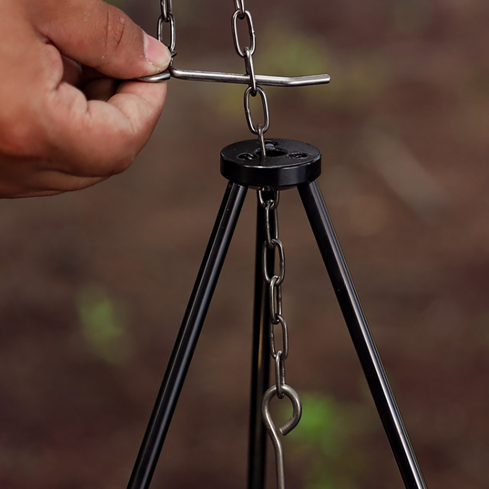 Tripé para fogueira de acampam - Camping Cooking Pot Tripod avaliação e preço
