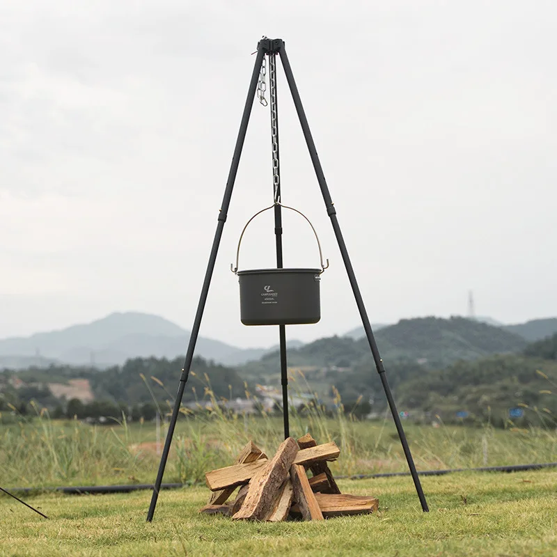 1pc ao ar livre fogueira tripé - Camping Cooking Pot Tripod avaliação e preço
