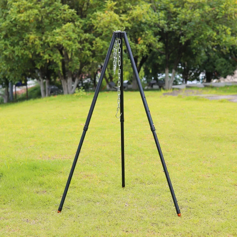 1pc ao ar livre fogueira tripé - Camping Cooking Pot Tripod avaliação e preço
