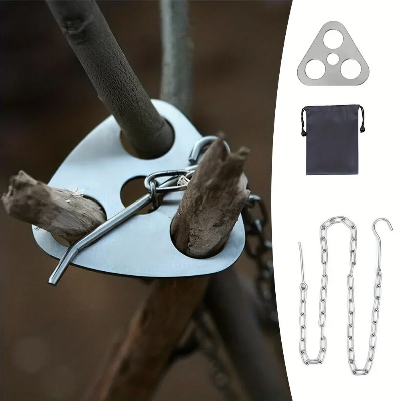 Suporte Portátil para Panelas  - Camping Cooking Pot Tripod avaliação e preço