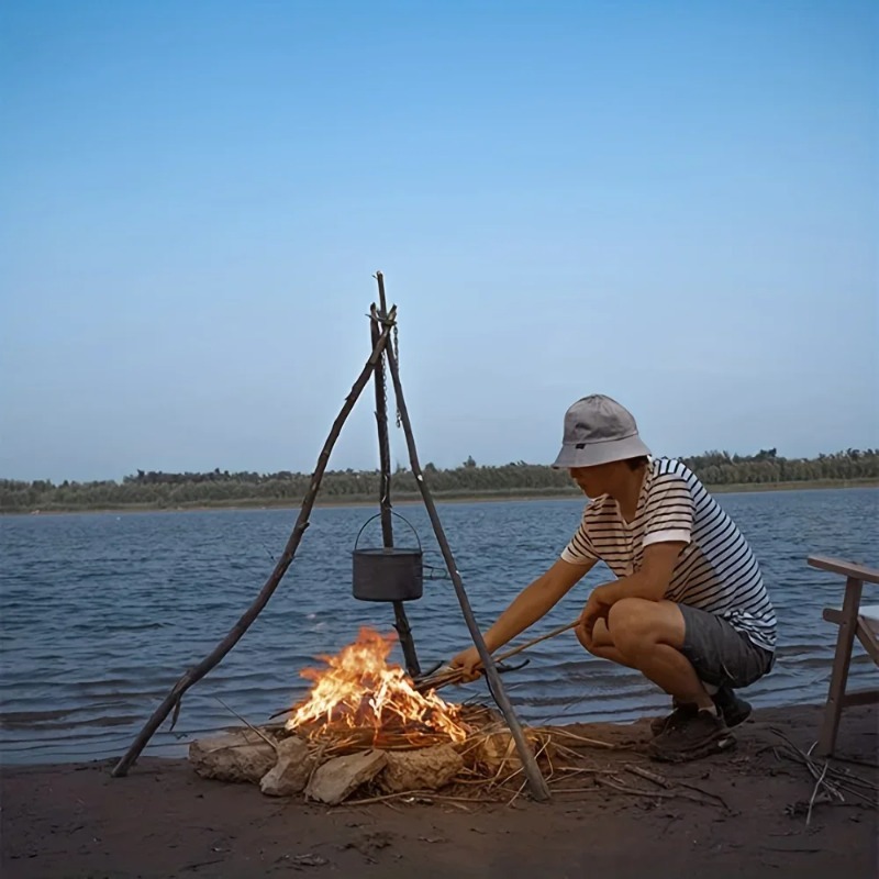 Suporte Portátil para Panelas  - Camping Cooking Pot Tripod avaliação e preço