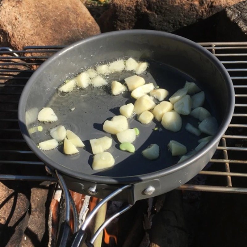 Frigideira portátil com saco a - Camping Cooking Rack avaliação e preço
