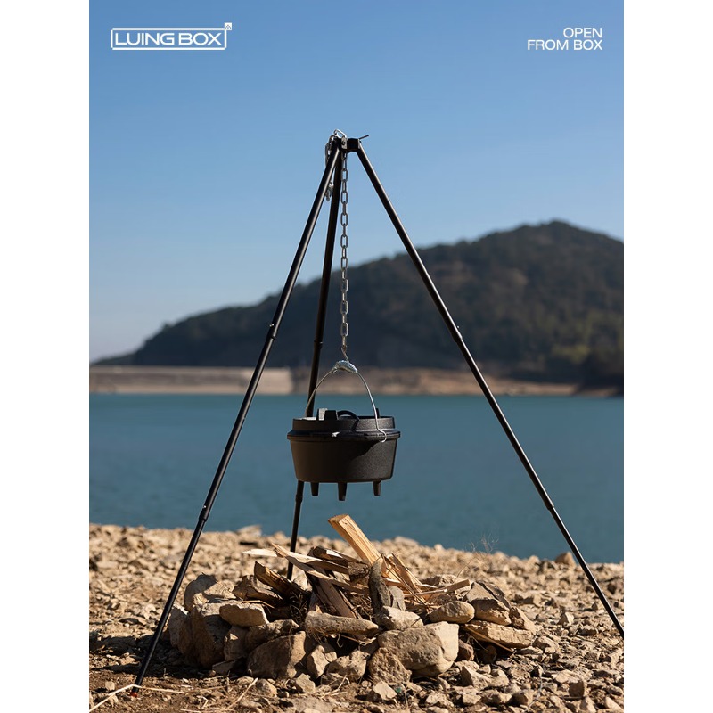 Suporte de Panela Suspenso em  - Camping Cooking Pot Tripod avaliação e preço