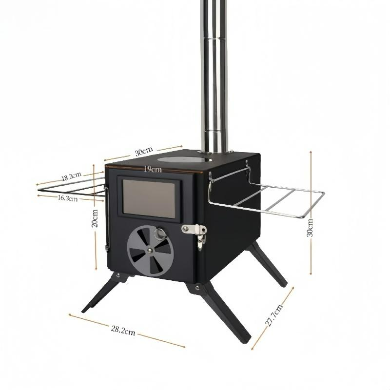Novo Fogão a Lenha de Aço Carb - Camping Cooking Portable avaliação e preço