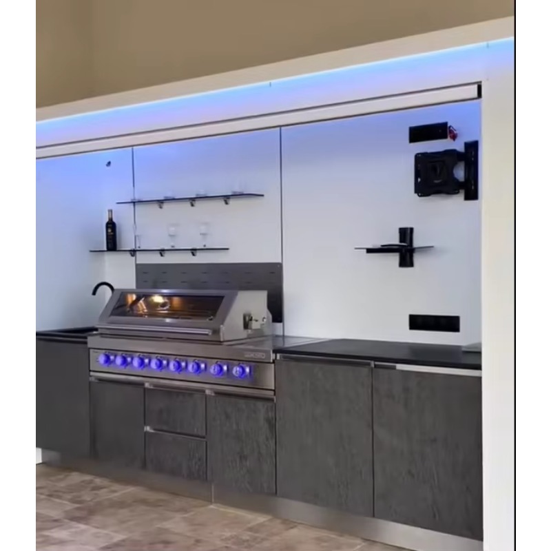 Cozinha externa modular de aço - Camping Cooking Easy avaliação e preço