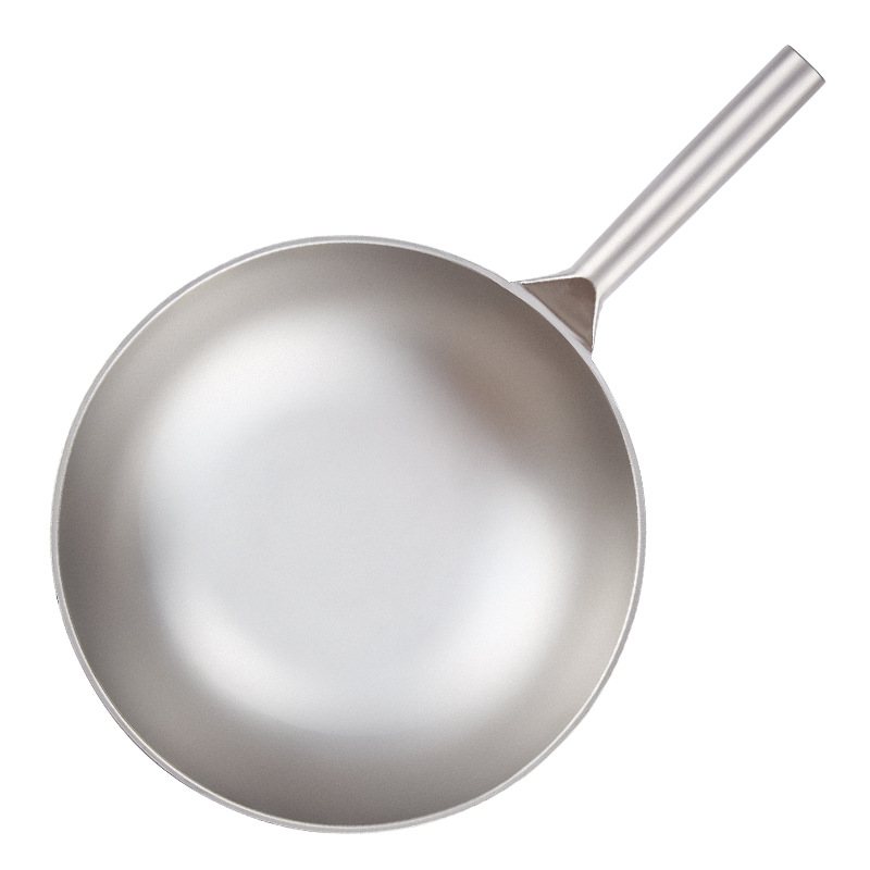 Wok de Titânio Puro com Fundo  - Camping Cooking Without Gas avaliação e preço