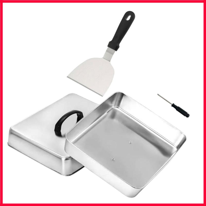Tampa quadrada XX9B com alça p - Camping Cooking Flat Top avaliação e preço