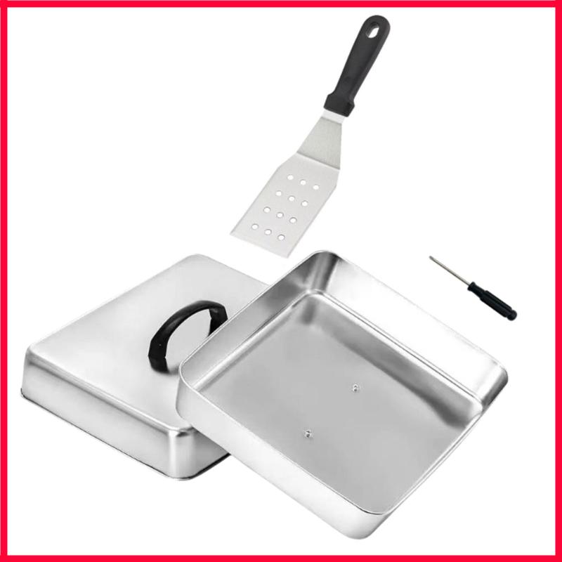 Tampa quadrada XX9B com alça p - Camping Cooking Flat Top avaliação e preço