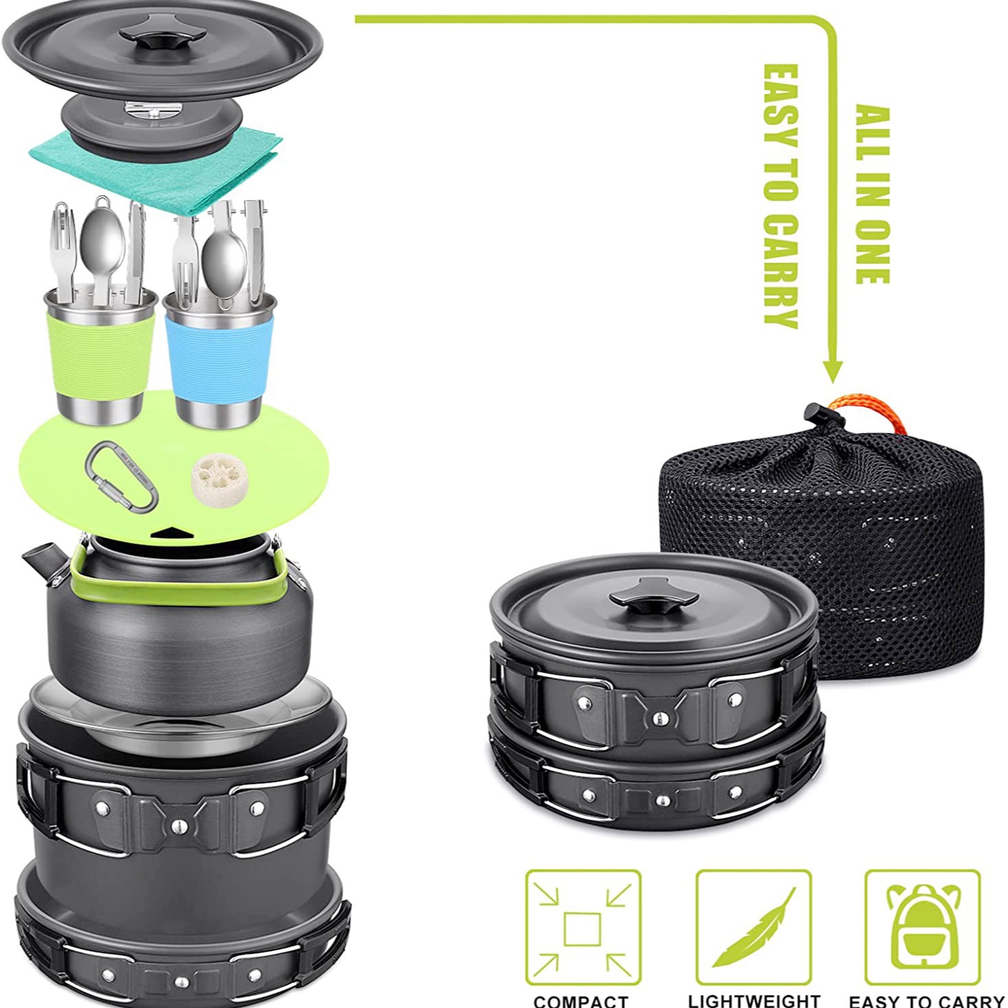 Conjunto Completo de Cozinha p - Camping Cooking Easy avaliação e preço