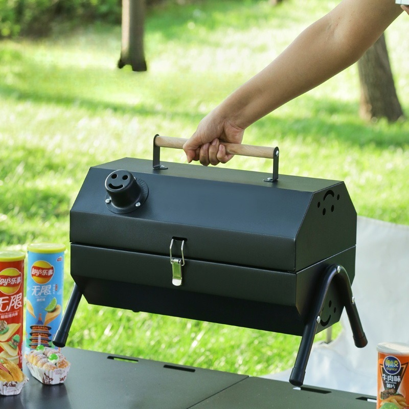 Grelha de churrasco de aço car - Camping Double Cooking Stove avaliação e preço