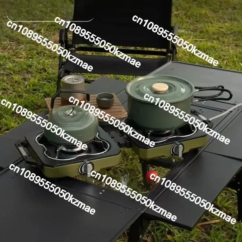 Fogão Portátil de Camping com  - Camping Double Cooking Stove avaliação e preço