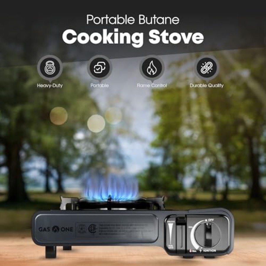 Fogão a Gás Butano GasOne GS-1 - Camping Cooking Flat Top avaliação e preço
