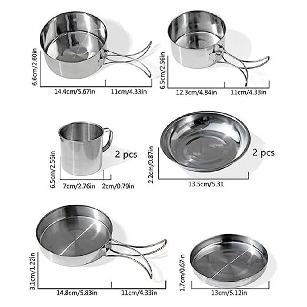 12,5 cm d, 5,7 cm h panelas de - Camping Cooking Easy avaliação e preço