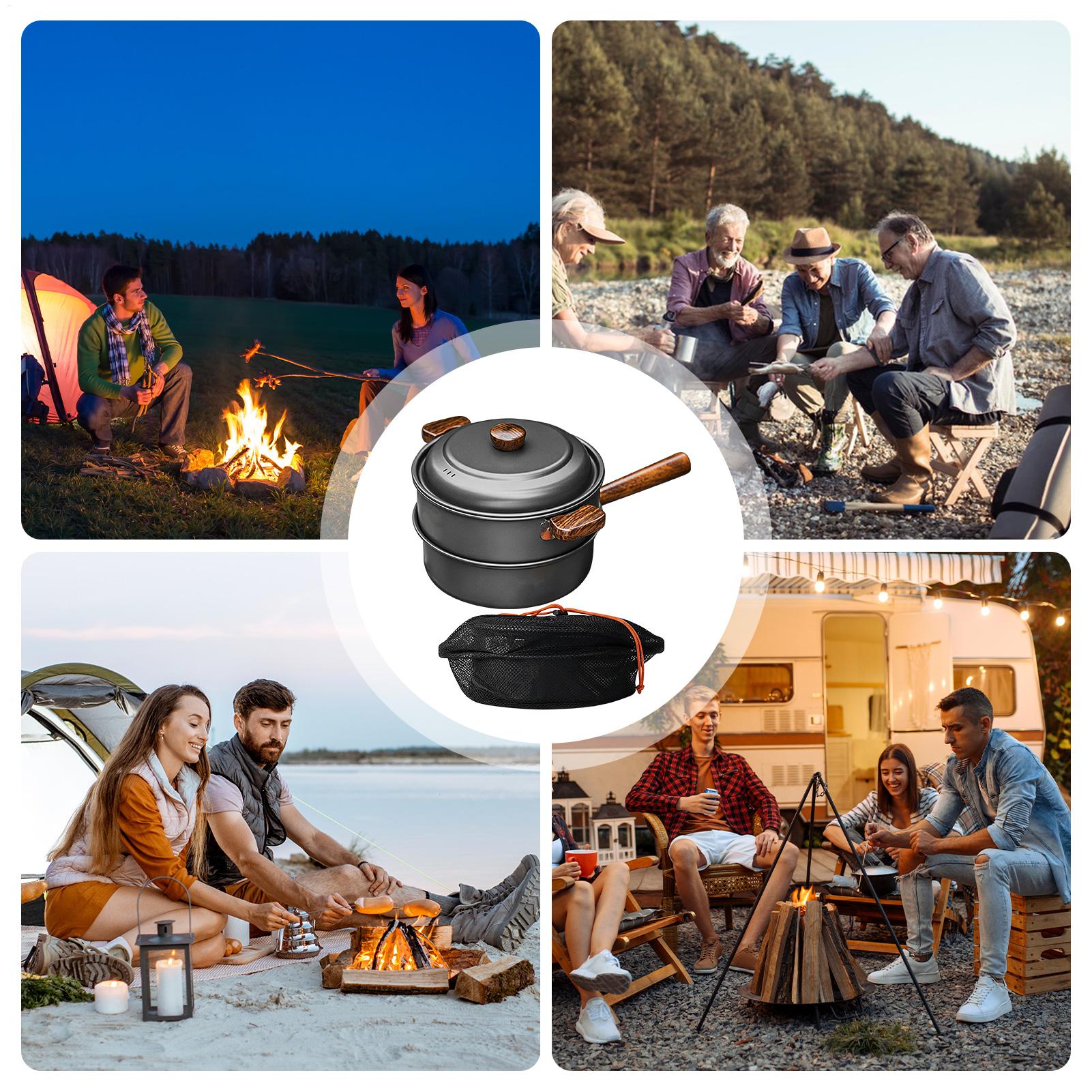 Panela de acampamento portátil - Camping Double Cooking Stove avaliação e preço