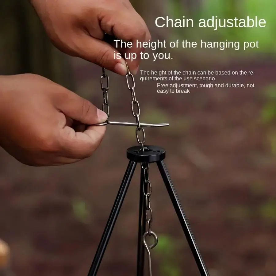 Suporte Tripé Grande para Fogu - Camping Cooking Rack avaliação e preço