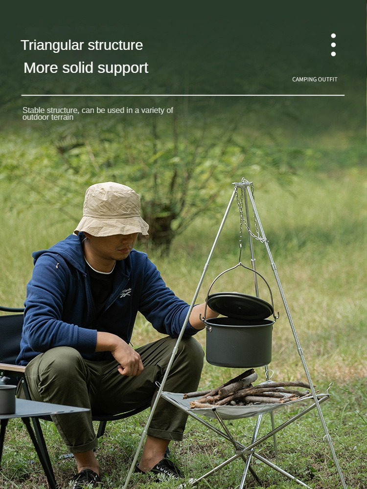 Portátil Camping Fogueira Trip - Camping Cooking Pot Tripod avaliação e preço
