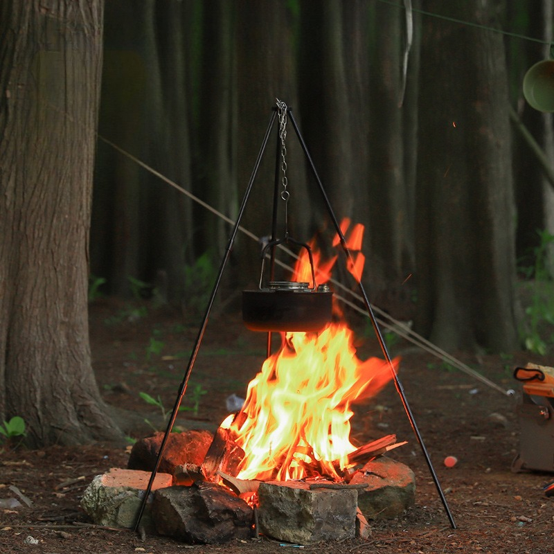 Suporte Triangular Portátil pa - Camping Cooking Pot Tripod avaliação e preço