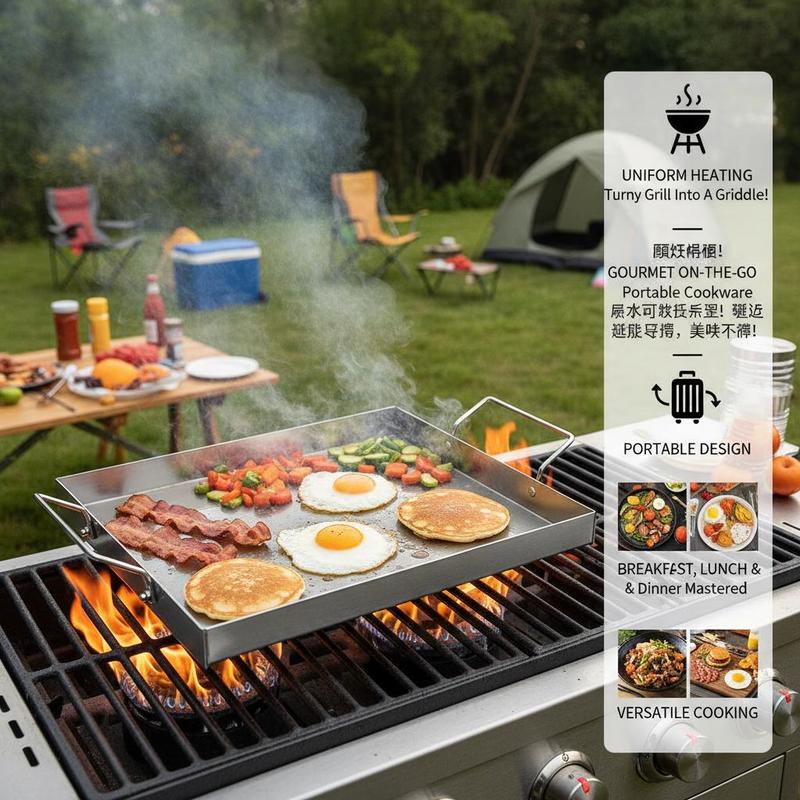 Placa retangular de topo plano - Camping Cooking Flat Top avaliação e preço
